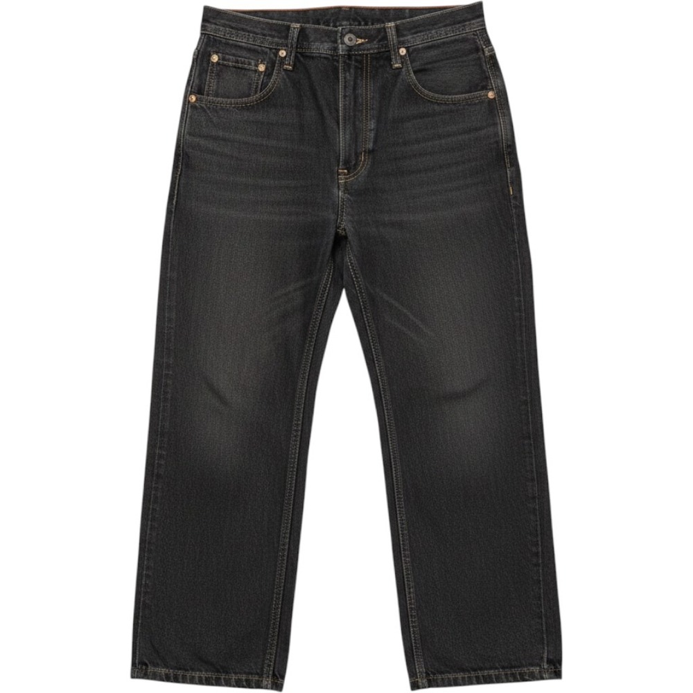 A.P.CO. Womens High Waisted Straight Leg Jeans Faded Black Y2K Cotton Size 14
